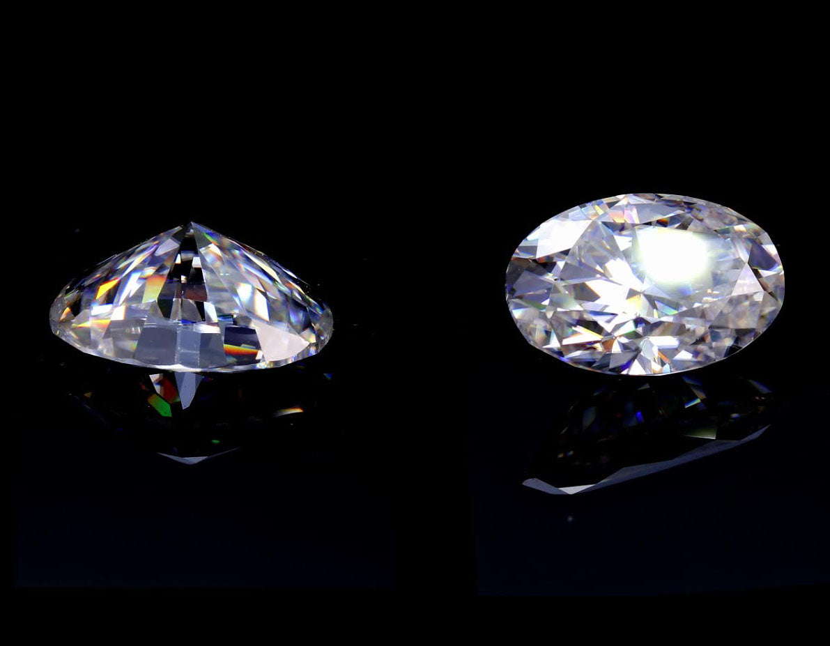 Oval Brilliant near colorless diamond moissanite