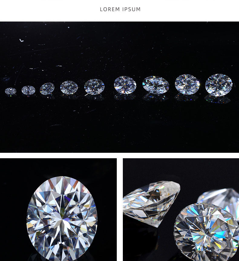 Oval Brilliant near colorless diamond moissanite