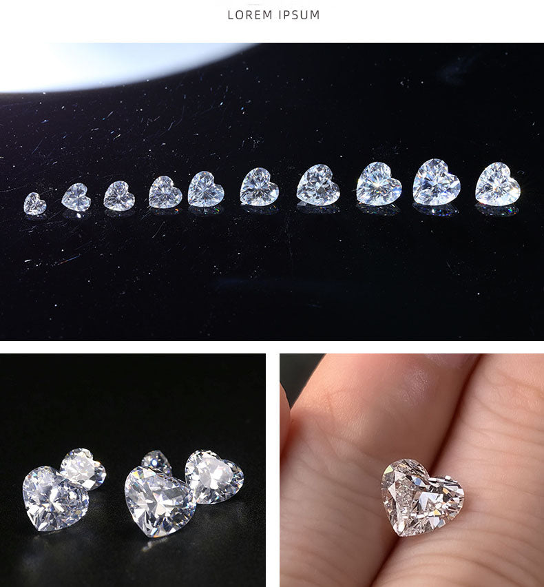 Heart-shaped diamond d color moissanite diamond