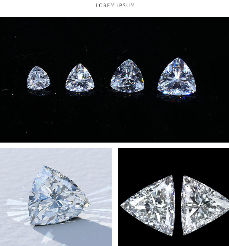 Trillion Cut diamond d color moissanite diamond