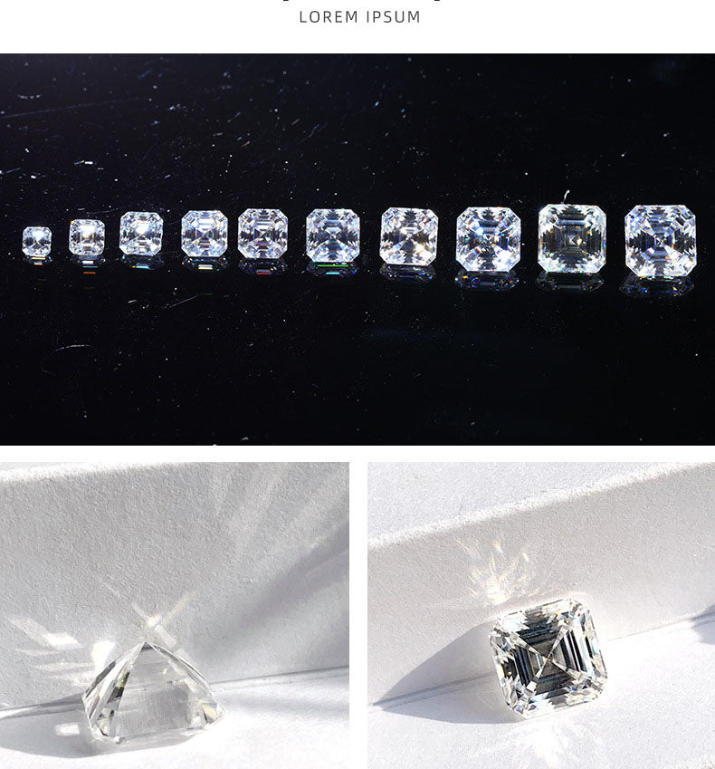 AsschercutDiamong d color moissanite diamond