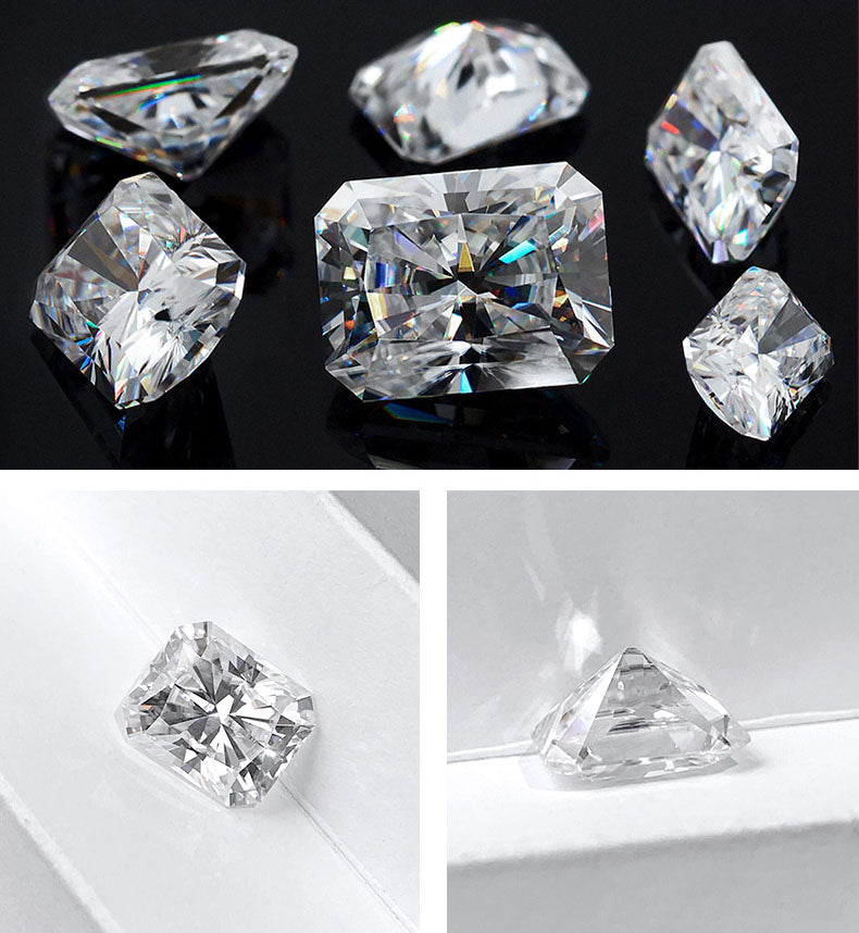 Radiant cut Diamond d color moissanite diamond