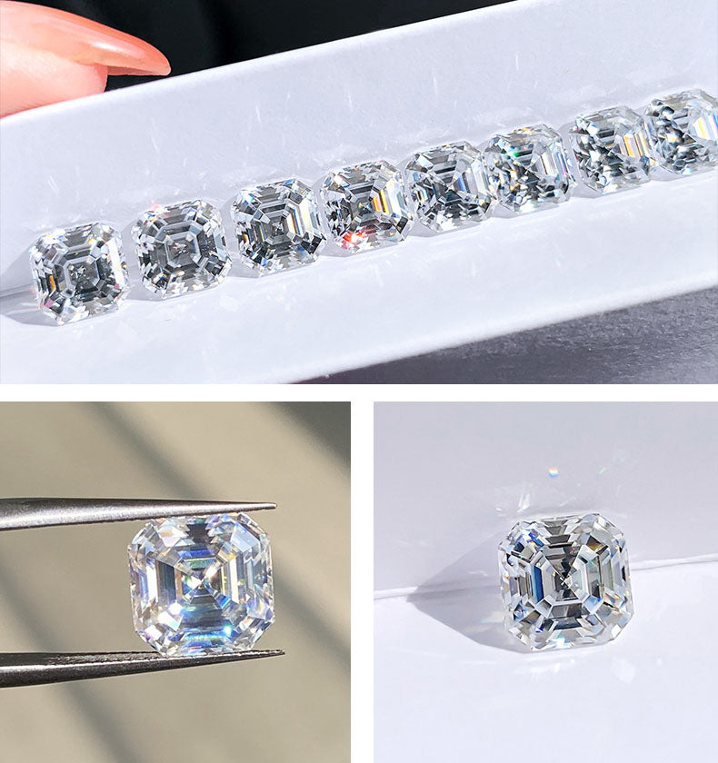 AsschercutDiamong d color moissanite diamond