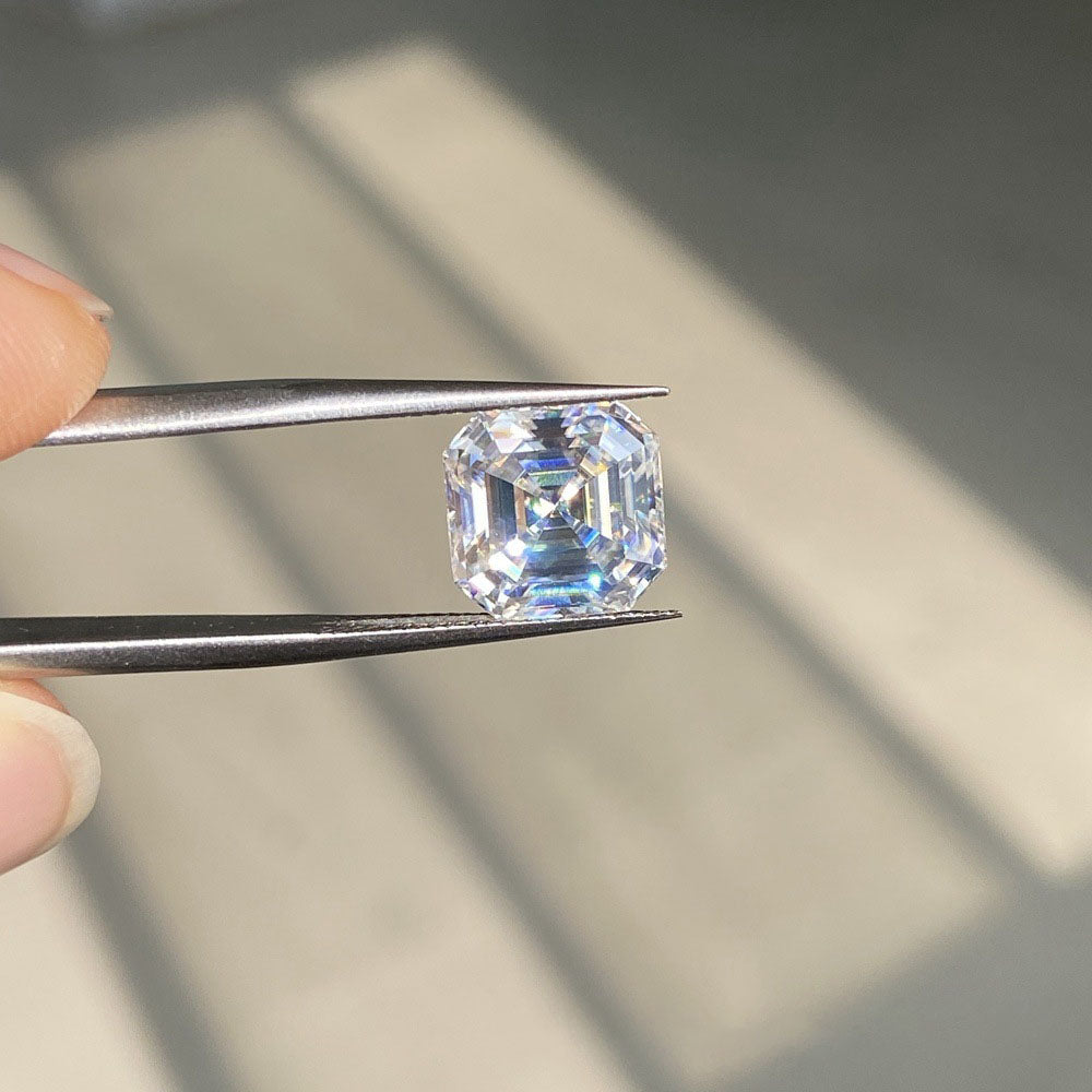 AsschercutDiamong d color moissanite diamond