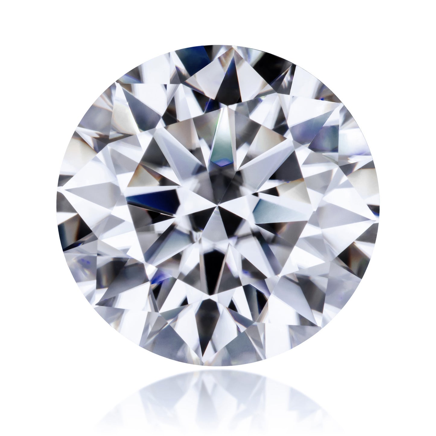 Round 0.8-2.9 d color moissanite diamond polished diamond