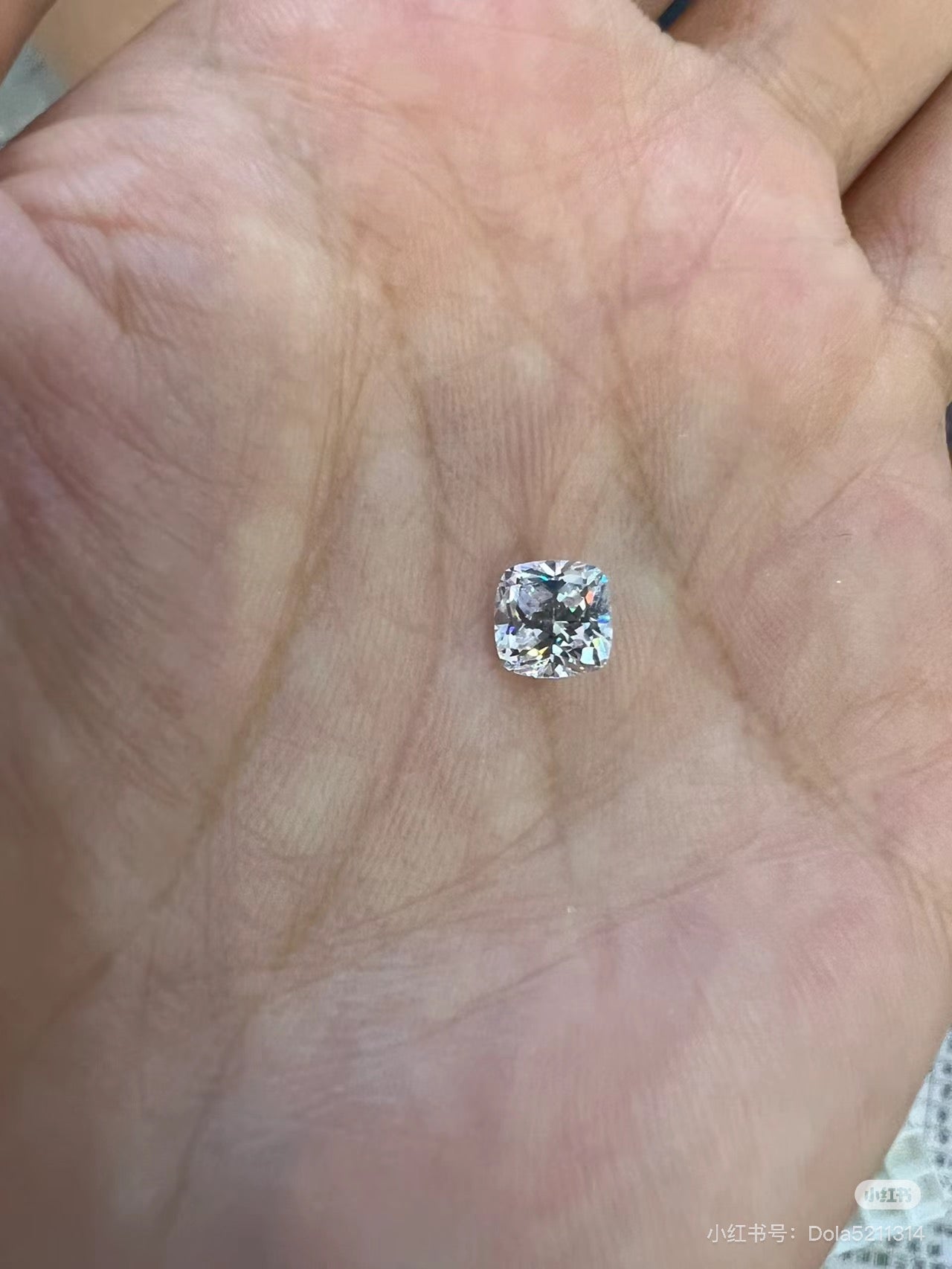 Moissanite fat square D color VVS clarity