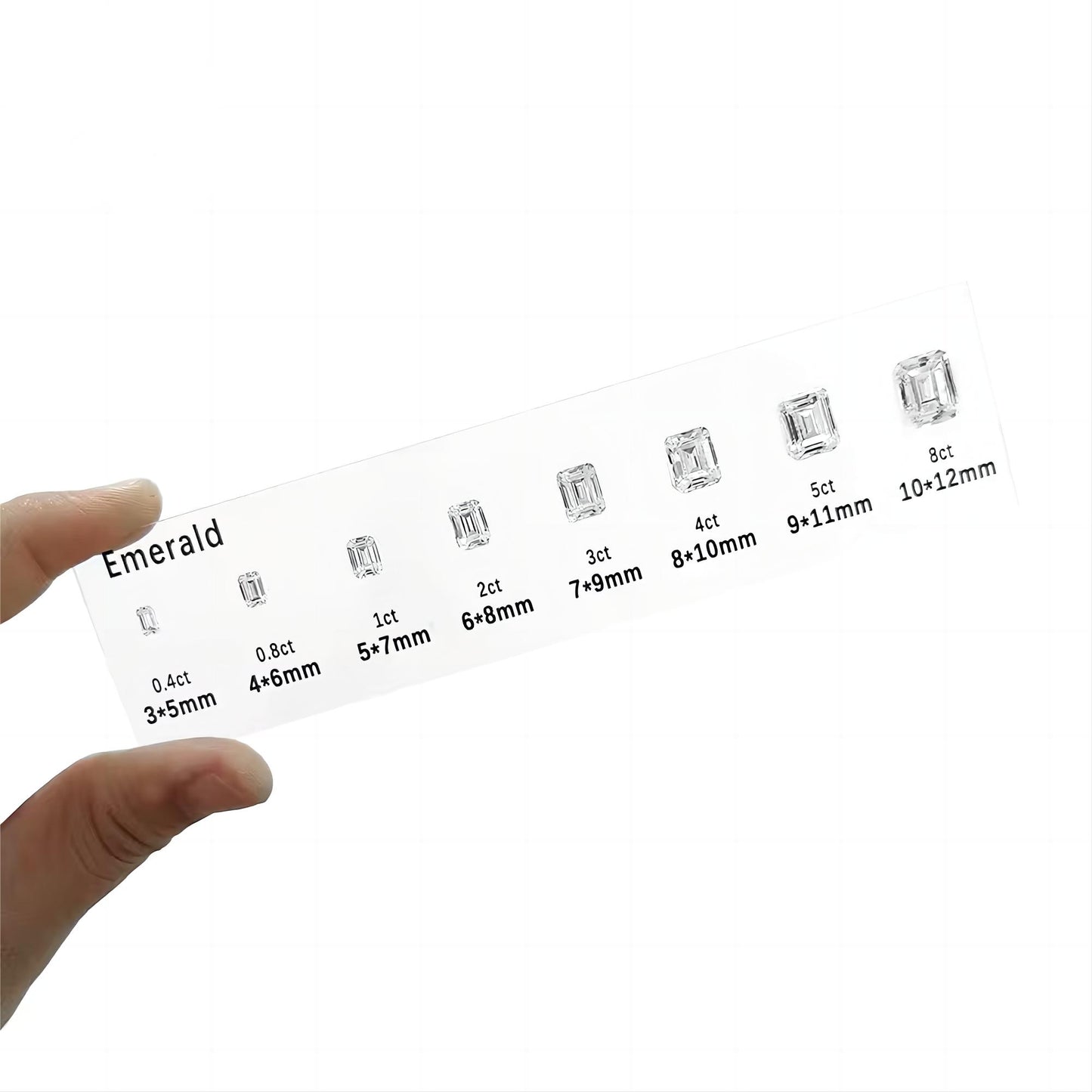 Moissanite size and carat comparison kits for jewelry retailers