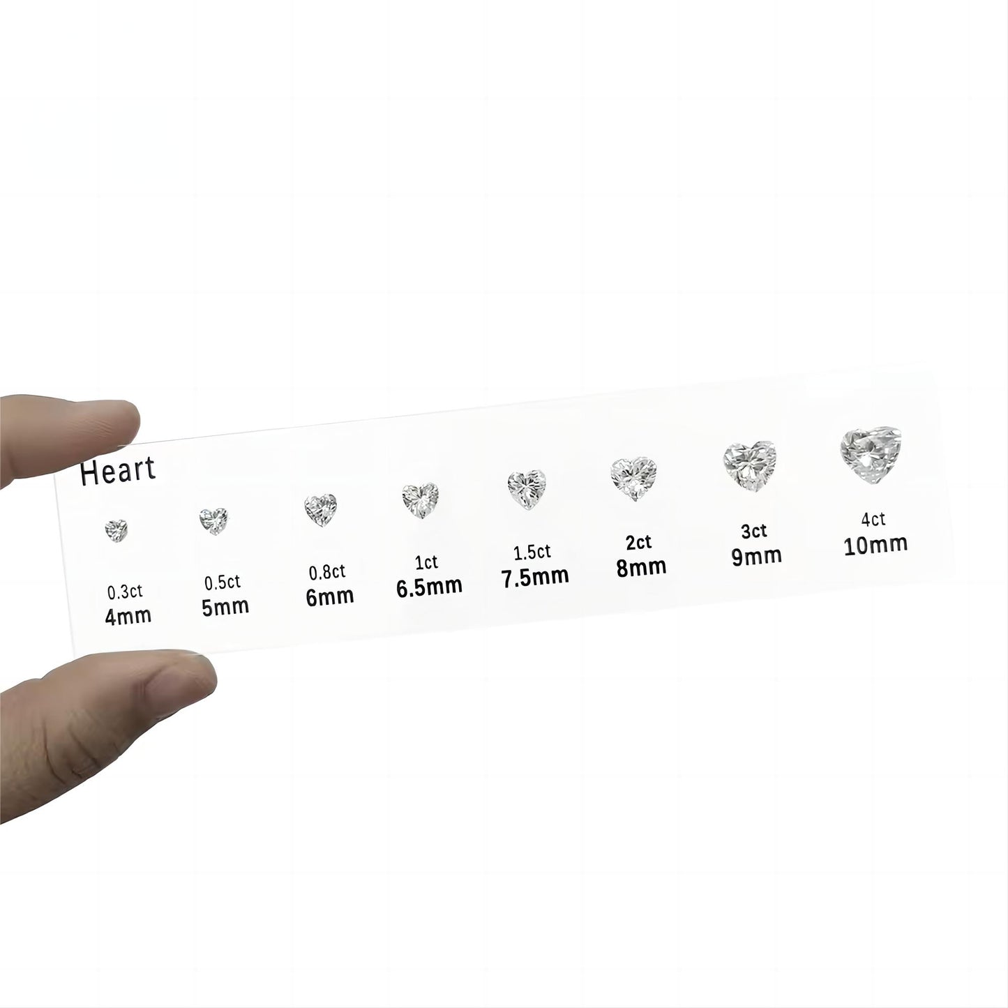 Moissanite size and carat comparison kits for jewelry retailers