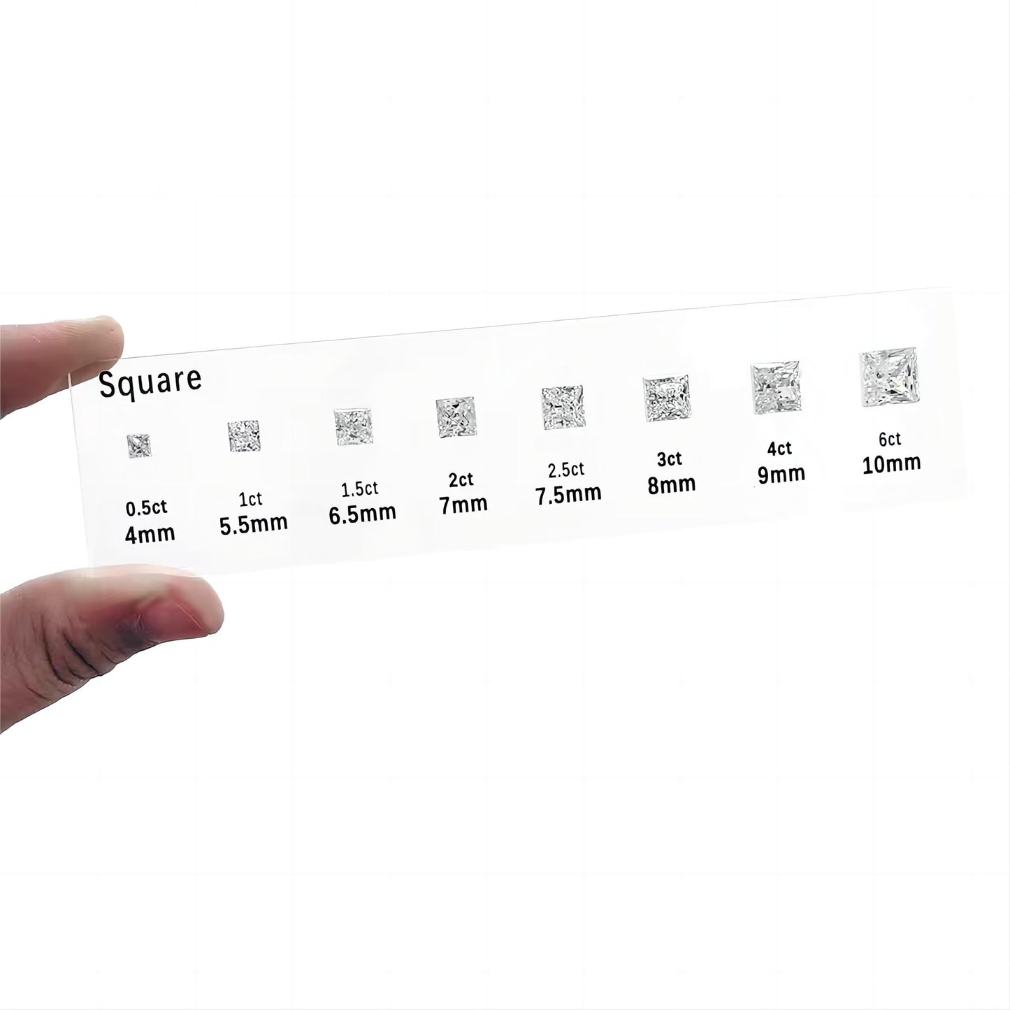 Moissanite size and carat comparison kits for jewelry retailers