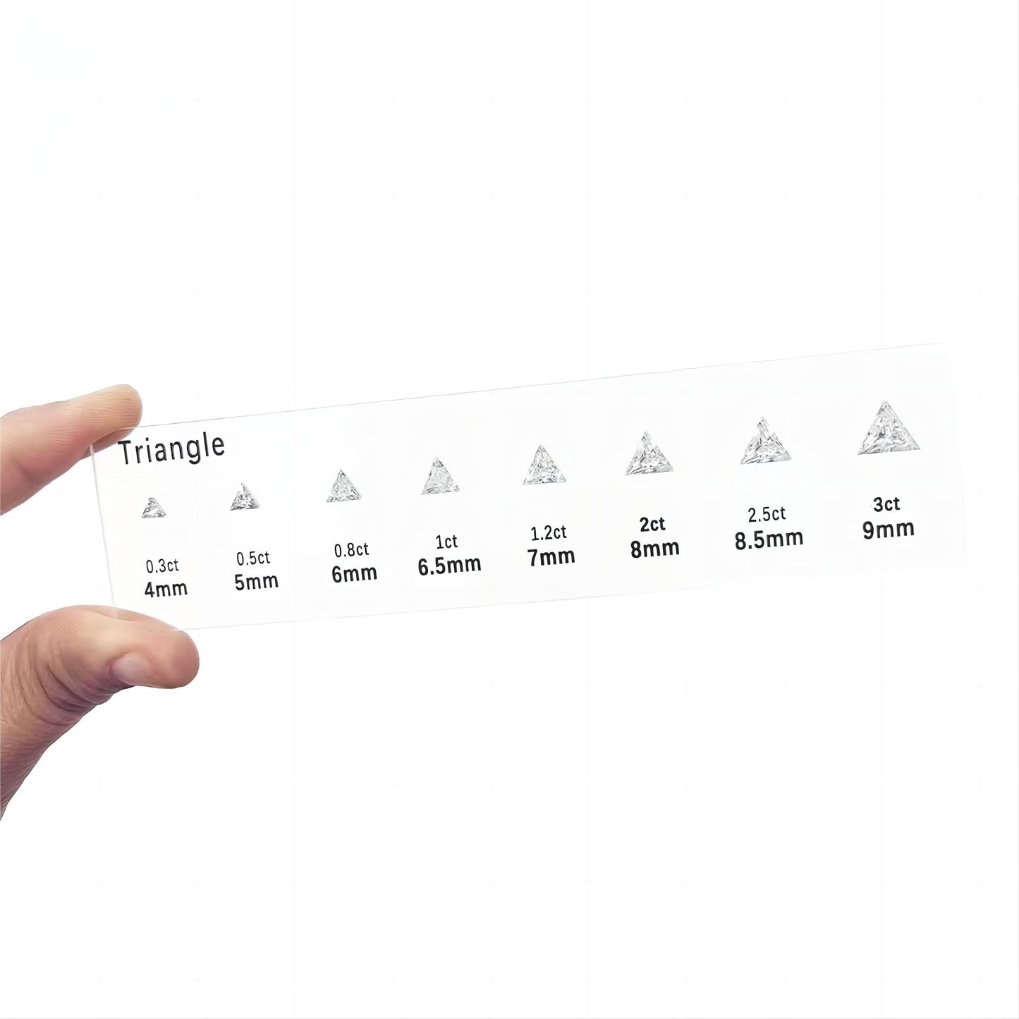 Moissanite size and carat comparison kits for jewelry retailers